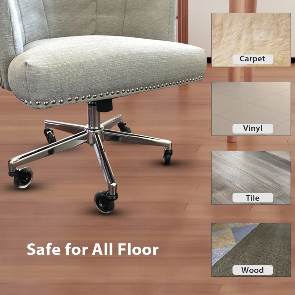 NAIERDI 5 Stück Universelle Bürostuhlrollen, geräuscharme Rollen, 360-Grad-Drehung, 50 kg Tragkraft, Ersatzbeschläge 10 mm/11 mm – Detail 5
