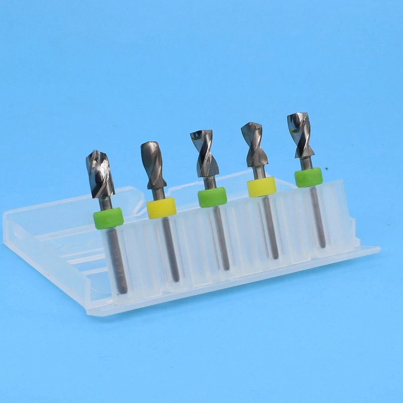 6.1mm 6.2mm 6.3mm 6.4mm 6.5mm 8.0mm 6.35mm 5 pz/set Carburo Dremel PCB Trapano punte Stampa Circuit Board Mini CNC Drilling Bit Set