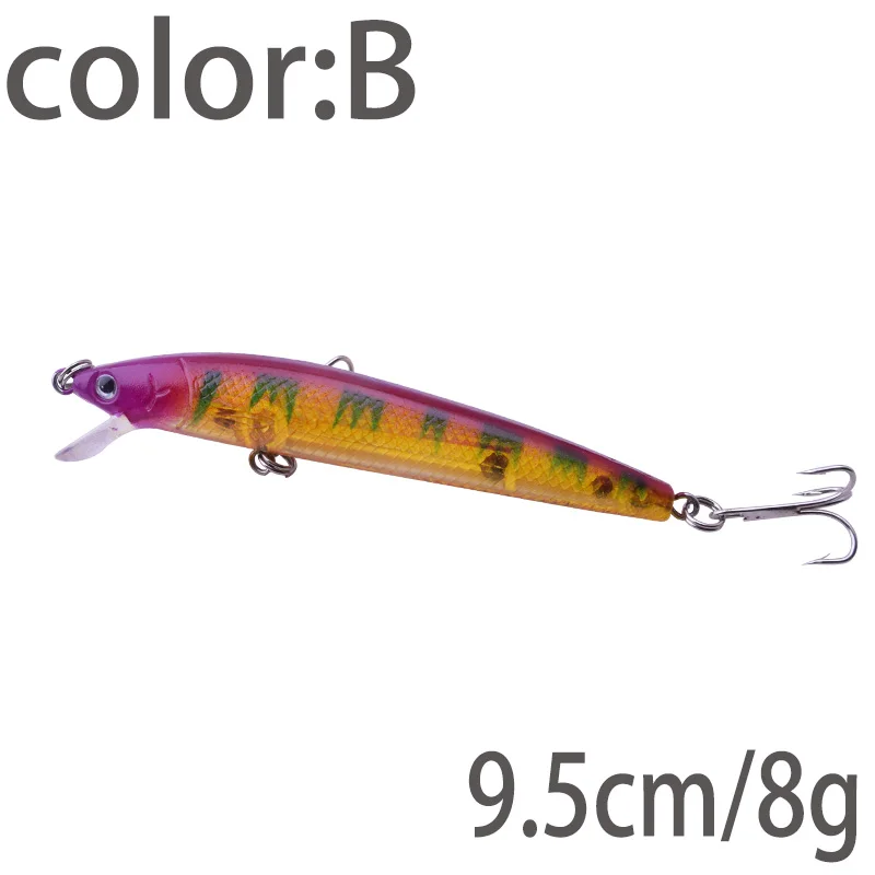 10pcs/lot Minnow Fishing Lure 9.5cm 7.8g Classic style Hard Fishing Bait Fishing Tackle Swimbait Crankbait Pesca bait kit