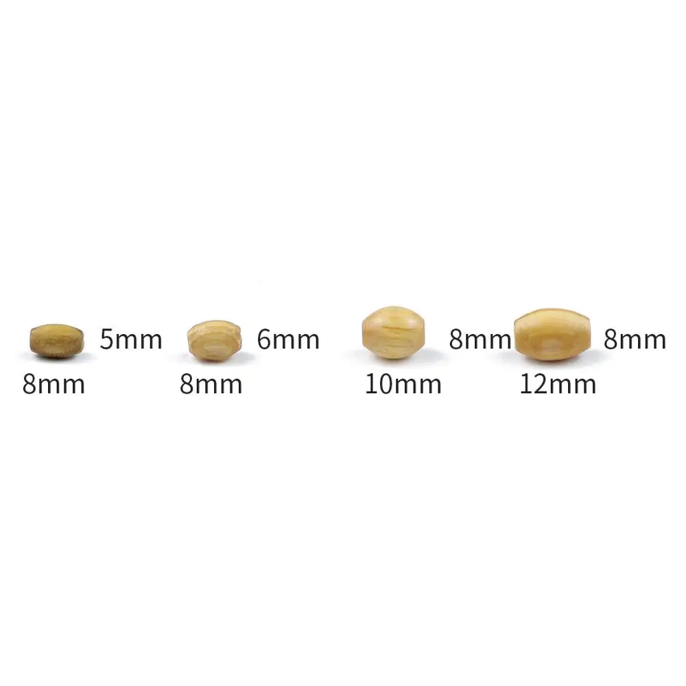 WLYeeS Natural Pine Wooden Bead Eco-Friendly 100Pcs/lot Oval wood Spacer Loose beads fit Charm Bracelet Jewelry Making Baby toy