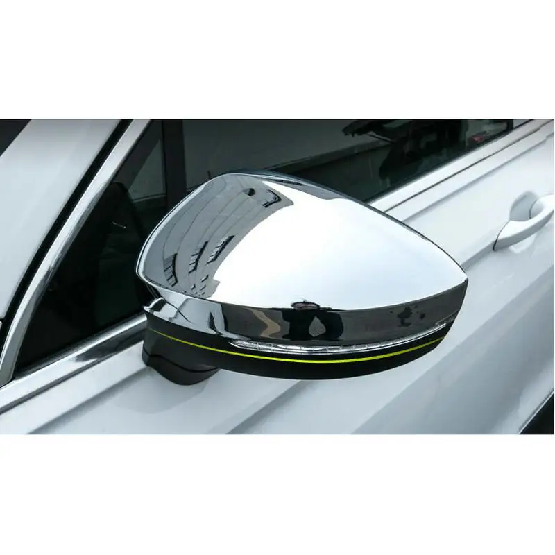 

Car ABS Side Rear View Rearview Back Mirror Cover Trim ForVW Tiguan 2017 2018+