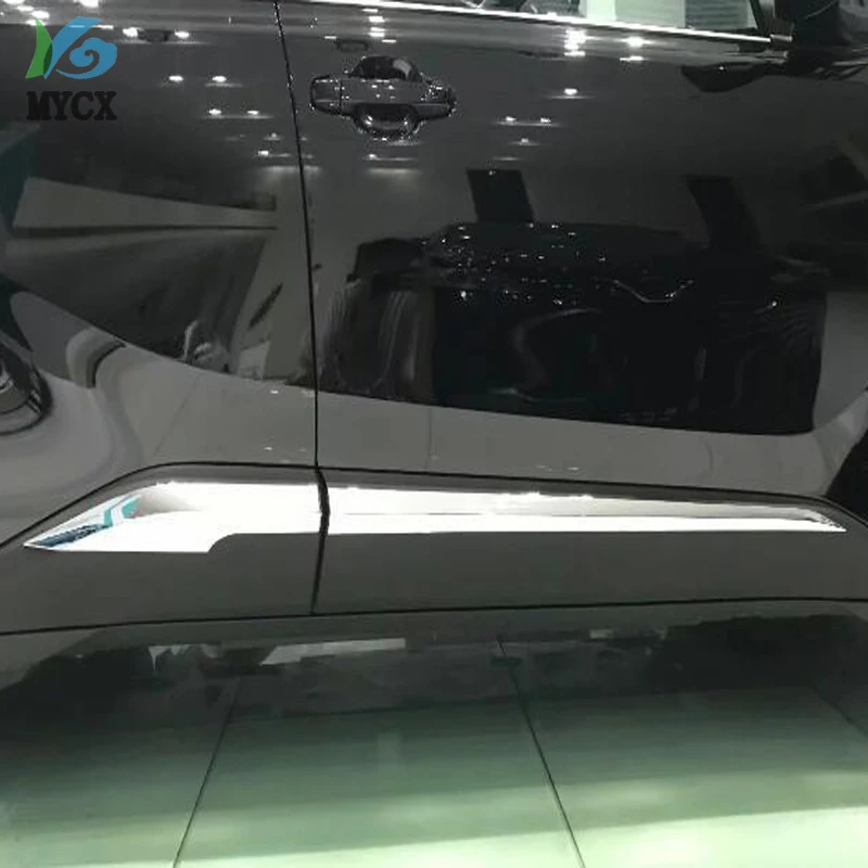 Włókno węglowe do Toyoty C-HR CHR 2016 2017 2018-2020 ABS Chromowana osłona boczna drzwi Akcesoria do stylizacji samochodu 4 sztuki — zdjęcie 7