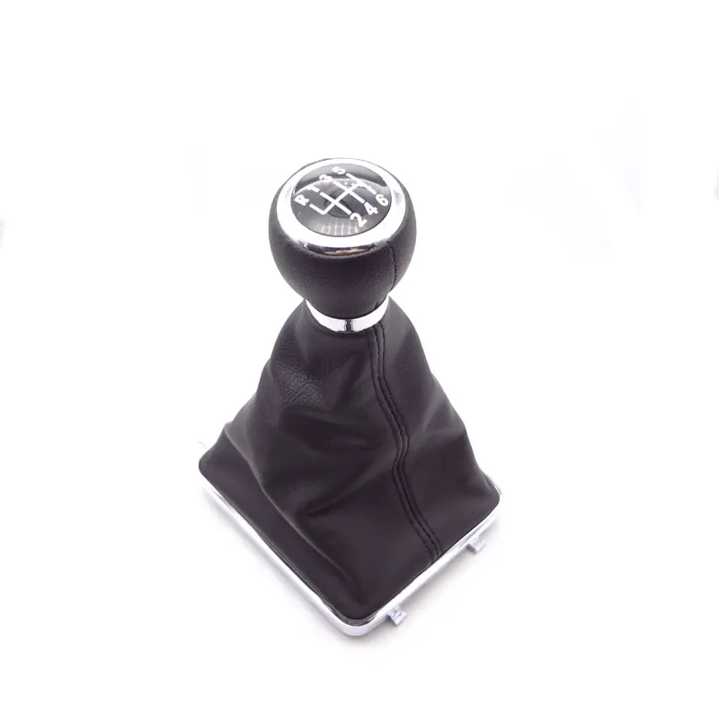 5 Speed 6 Gear Shift Knob With Chrome Frame For VW Passat B6 CC 3C R36 TDI 2005 2006 2007 2008 2009 2010-2013