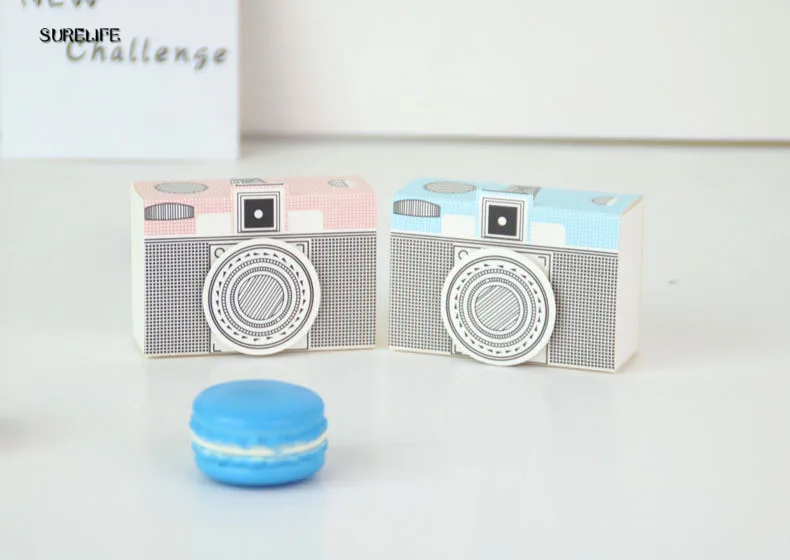 Подарочная коробка для конфет в виде камеры, 8x100x5,5 см, 50/2,8 шт.