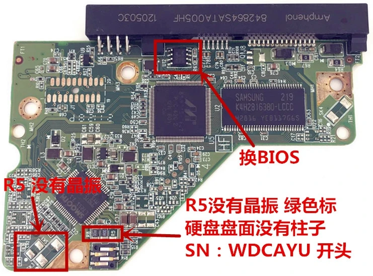 Free shipping 100% Original Good test circuit board 2060-771640-003 REV A/P1 for WD 3.5 SATA hard drive repair data recoveryR5R6