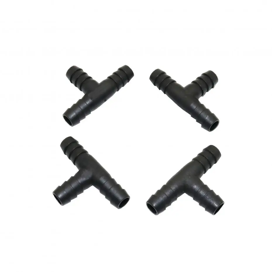 10pcs T-type Three-way Splitter Garden Watering Irrigation Pipe Fittings Irrigation System Components Barbed Connector Taps