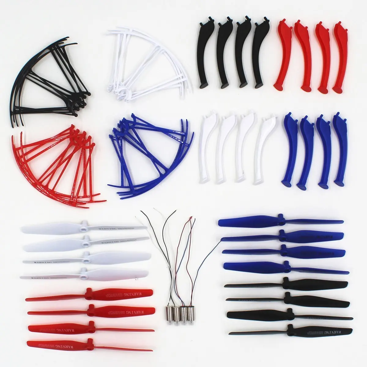 

EBOYU Syma X5HC X5HW Main Blade Propellers & Motor & Propeller Protectors Blades Frame & Landing Skid for RC Mini Quadcopter