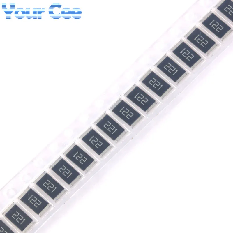 100pcs/20pcs 220ohm 2512 Chip Resistor 1W 220 ohm 220R SMD Resistance 221 5% DIY Kit