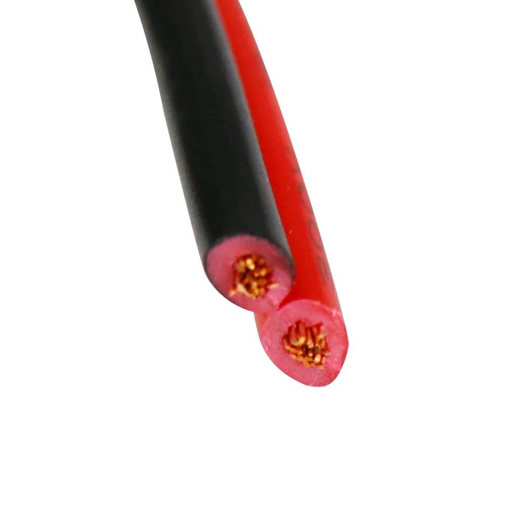 GHXAMP-كابل مكبر صوت 1 ملليمتر مربع من النحاس النقي باللونين الأحمر والأسود ، سلك مكبر صوت كامل المدى ، 1 متر