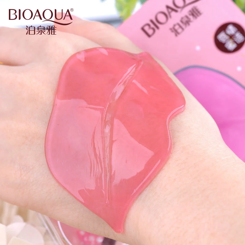 BIOAQUA 10pcs Skin Care Crystal Collagen Lip Mask Moisturizing Lip Care Pads Patch Nourishing Pad Gel For Makeup