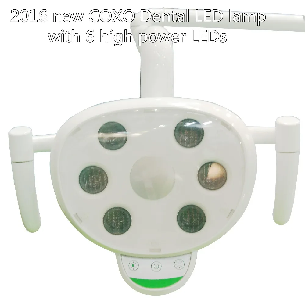 COXO Dental LED lamp Light with 6 high power LEDs Double contol system with sensor and switch