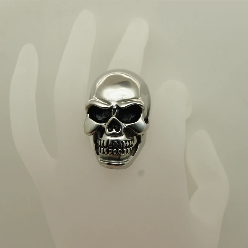 super big & heavey skull rocky biker 316L stainless steel ring