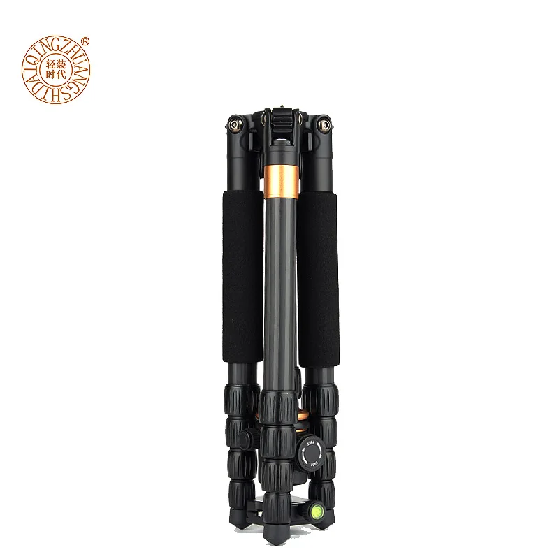 NEW QZSD Q990C chuyên nghiệp sợi carbon chân máy monopod bóng Head Kit cho DSLR Camera/Portable du lịch tripod máy ảnh đứng