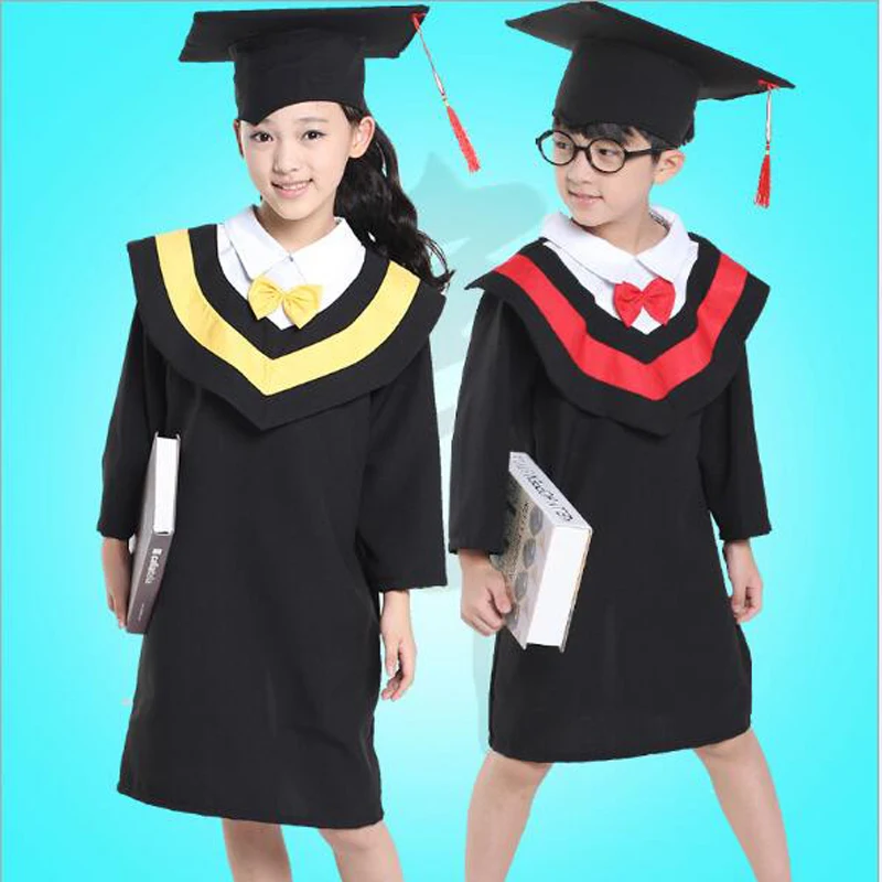 Bazzery Children\'s performance clothing Academic dress gown Unisex Kindergarten Dr. cloth graduated Bachelor suits Dr. cap