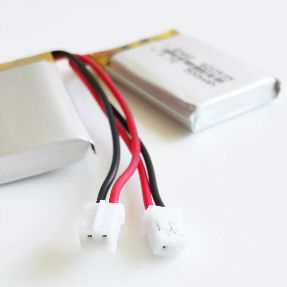 10 PCS 3.7V 500mAh LiPo แบตเตอรี่ 602535 + JST 2.0 มม.2pin สําหรับ Mp3 GPS ลําโพงบลูทูธกล้องสมาร์ทนาฬิกา