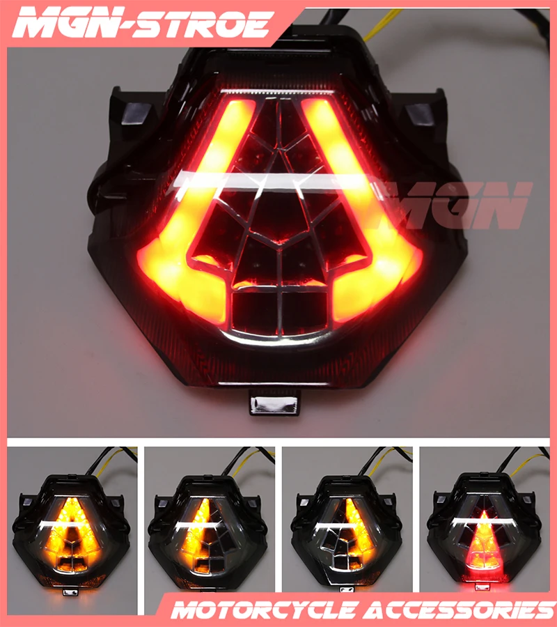 Motorcycle LED Rear Turn Signal Tail Stop Light Lamps Integrated For YZF R3 YZF-R25 FZ07 MT07 FZ MT 07 2015 2016