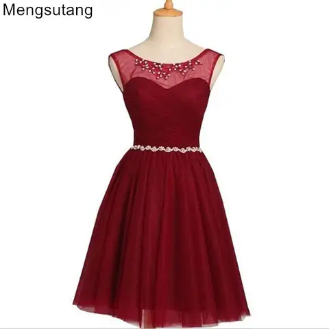 Sleeveless Lace Evening Dress with Crystals Mengsutang