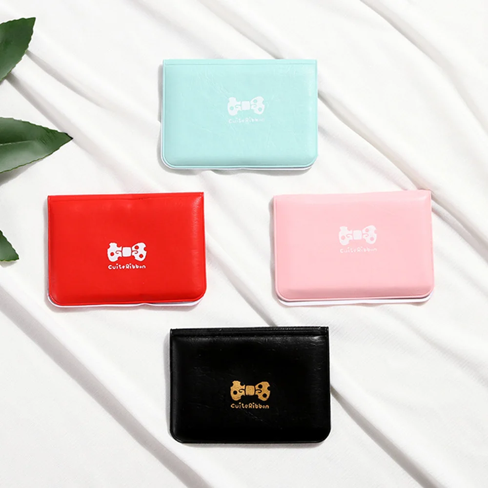 Fashion Cute Bow Credit Card Function 12 Bits Card Candy Color Lady Casual Simplicity Passport Card Bag Easily Carry Bags Gifts