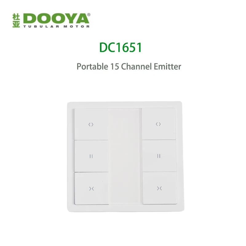 Dooya wall switch DC1651 2 Channel Emitter Remote Controller 433Mhz for Dooya Electric Curtain Motor Curtain Accessories