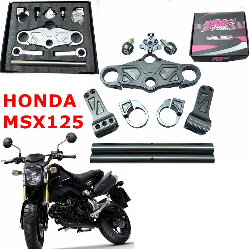 

CNC Aluminum refitting motorcycle handlebar 7/8'' 22mm hand grips MTB modification higher segregated for Honda MSX125 M3