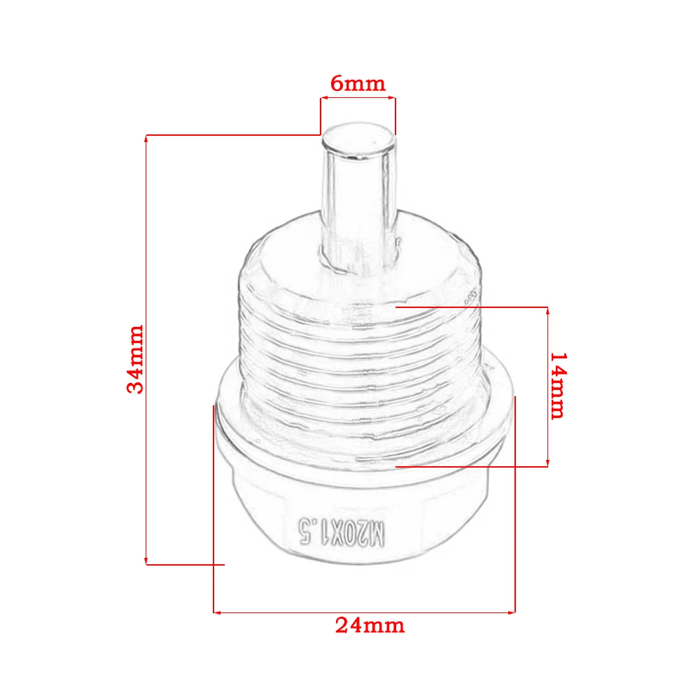 M20*P1.5MM Magnetic Oil Drain Plug Aluminum Bolt/Oil Sump drain plug For All other vehicles with 20x1.5 threaded