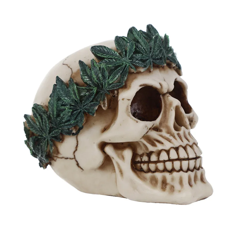 Halloween Peace Skull Mold Silicone 3D Leaf Skull Head Soap Cake Fondant Cake Mold QT0004 Silica Gel Kitchen Halloween Moulds