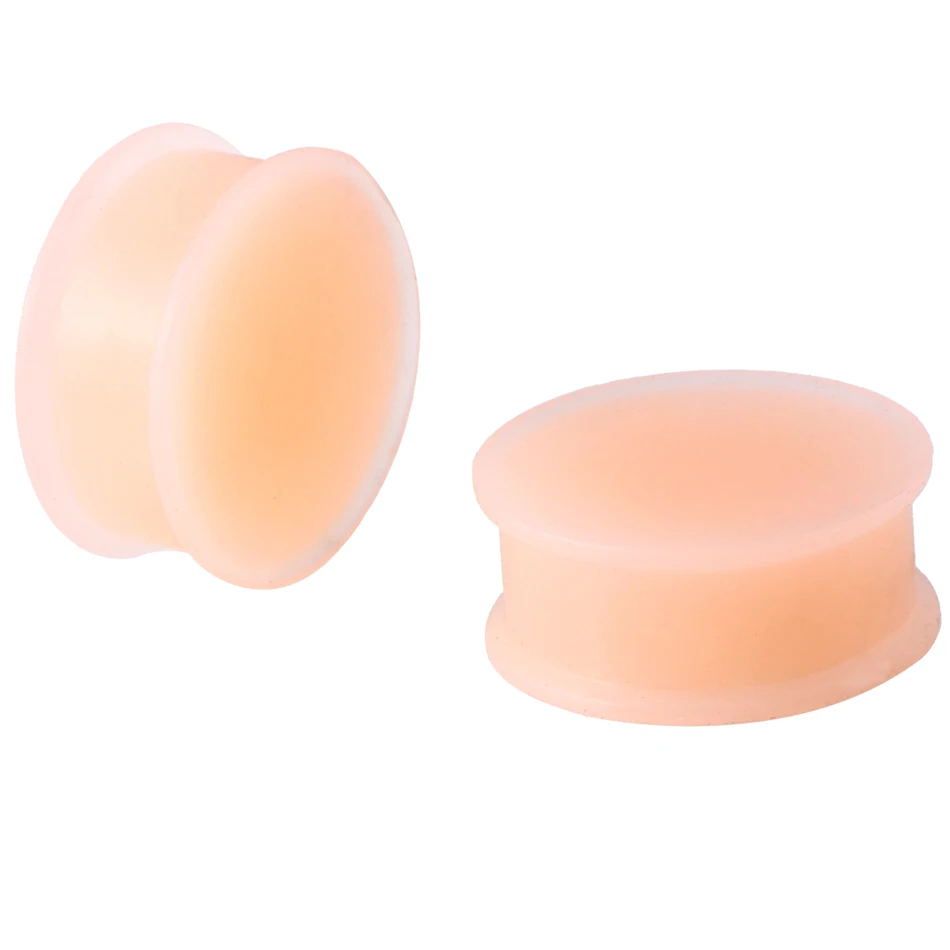 2PCS Skin Silicone Ear Plugs Tunnels Piercings Flexible Earring Gauges Ear Stretchers Silicone Tunnels Expanders Body Jewelry