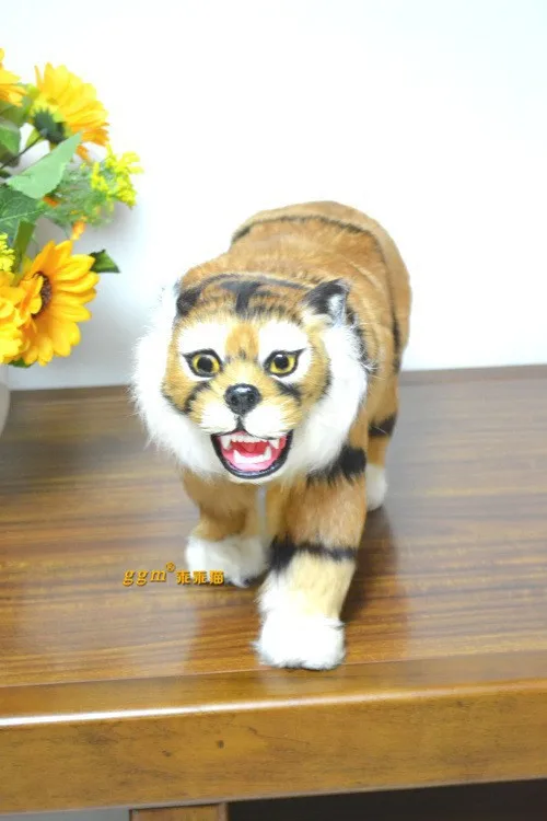 

about 55x23cm simulation animal large tiger model toy polyethylene & furs handicraft,home decoration gift A802