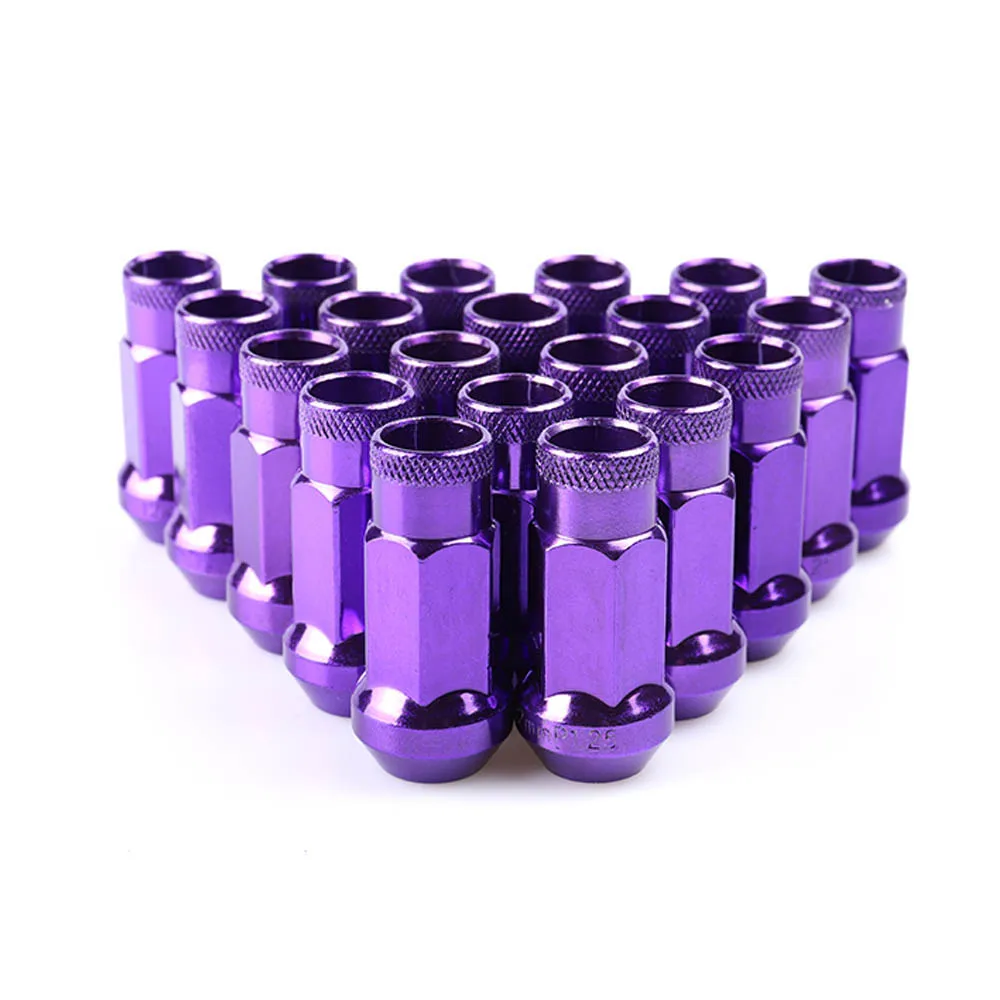 20PCS RACING WHEEL STEEL NUTS EXTENDED WHEELS TUNER LUG NUTS OPEN END