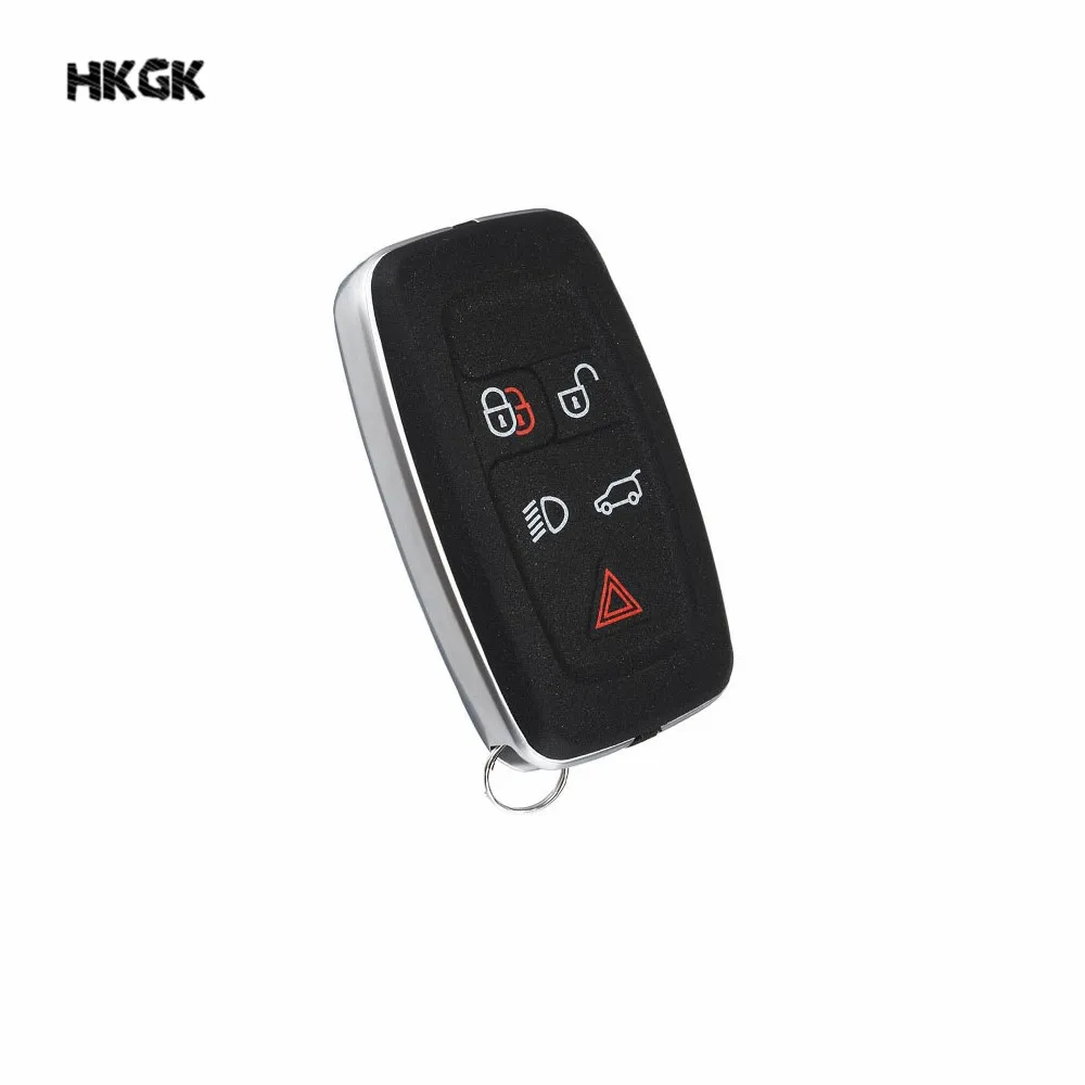 New 5 Button Lock Unlock Remote  Car Key Trunk Panic Fob Case Shell FOR Land Rover LR4 Range Rover Evoque/ Sport 2010-2015