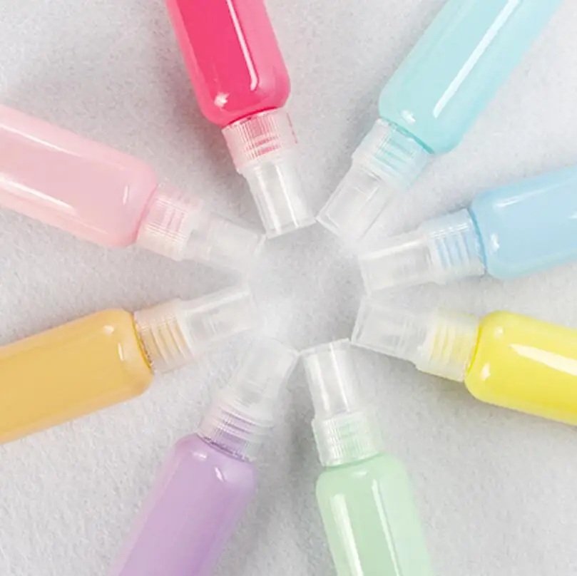 50ml Upscale Summer Candy Color Fine Mist Sprayer Parfum PET Refillable Bottle Macaron Perfume Bottles LX1287