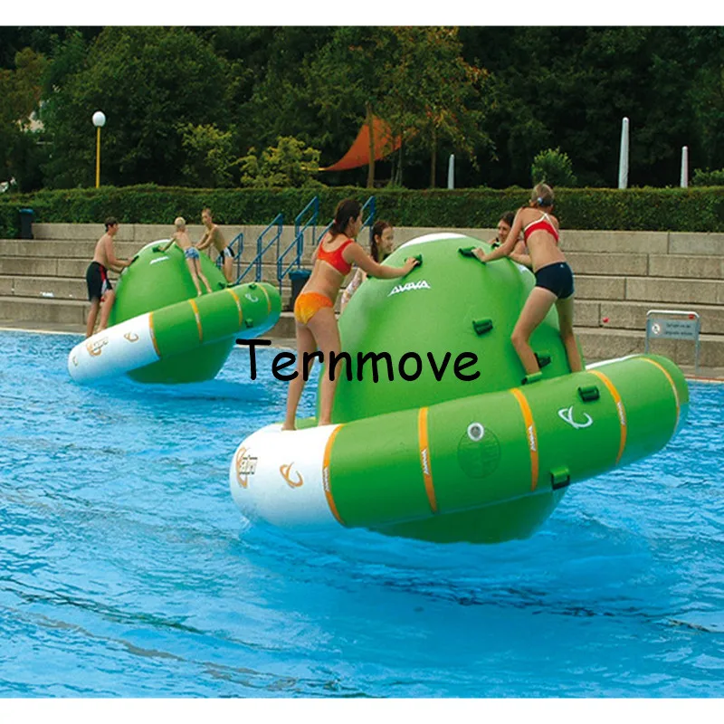 pvc air water gyro 3m water game playing inflatable toy summer water park used, pvc air toys floating waters park