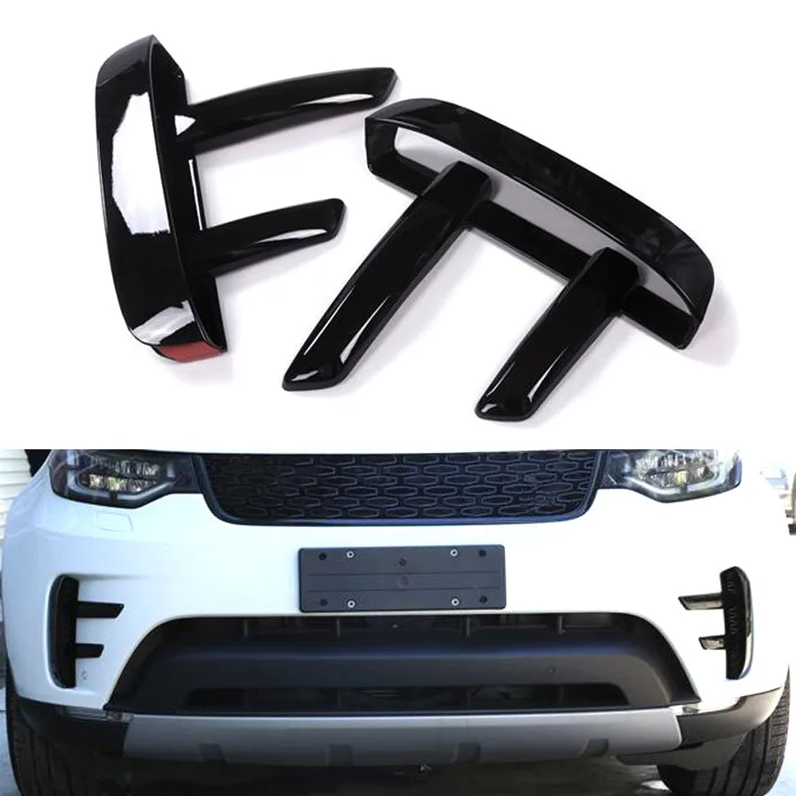 

YAQUICKA Car Exterior Front Side Fog Light Lamp Bumper Air Intake Vent Frame Trim Cover For Land Rover Discovery 5 2017 ABS