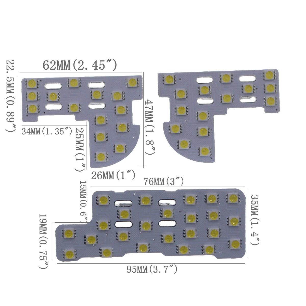 Eosntime For 2006-2012 Honda Civic FIT 5050 SMD 3pcs Exact LED Panels Interior Roof Ceiling Dome Reading Light Honda FIT Jazz