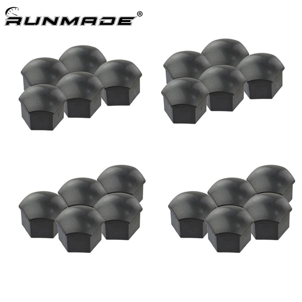 

runmade Wheel Lug Bolt Nut Cover Caps For Audi VW Skoda Seat 17mm Hex Head Bolts Gray 321601173A