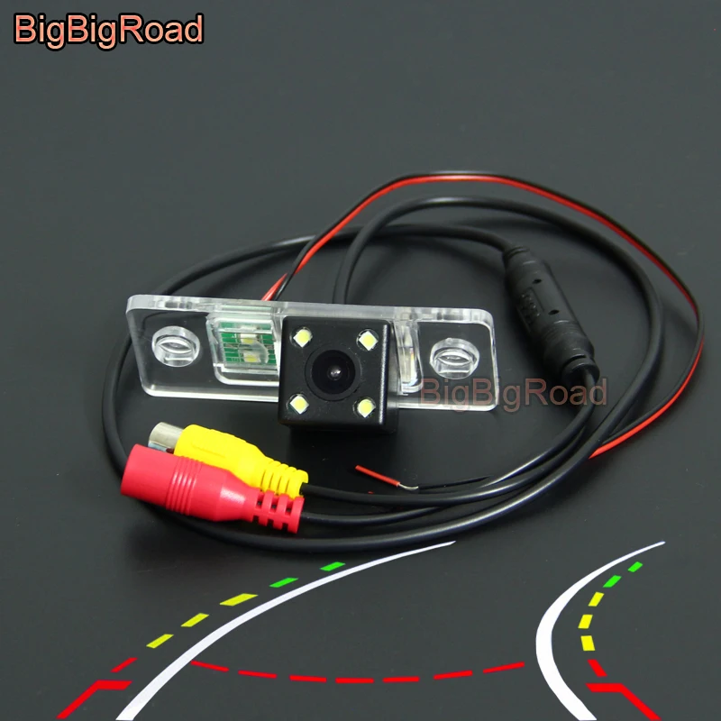 

BigBigRoad Car Intelligent Dynamic Trajectory Tracks Rear View CCD Camera For Audi A8 A8L S8 D3 4E A3 S3 8L A4 RS4 8D 1995-2007