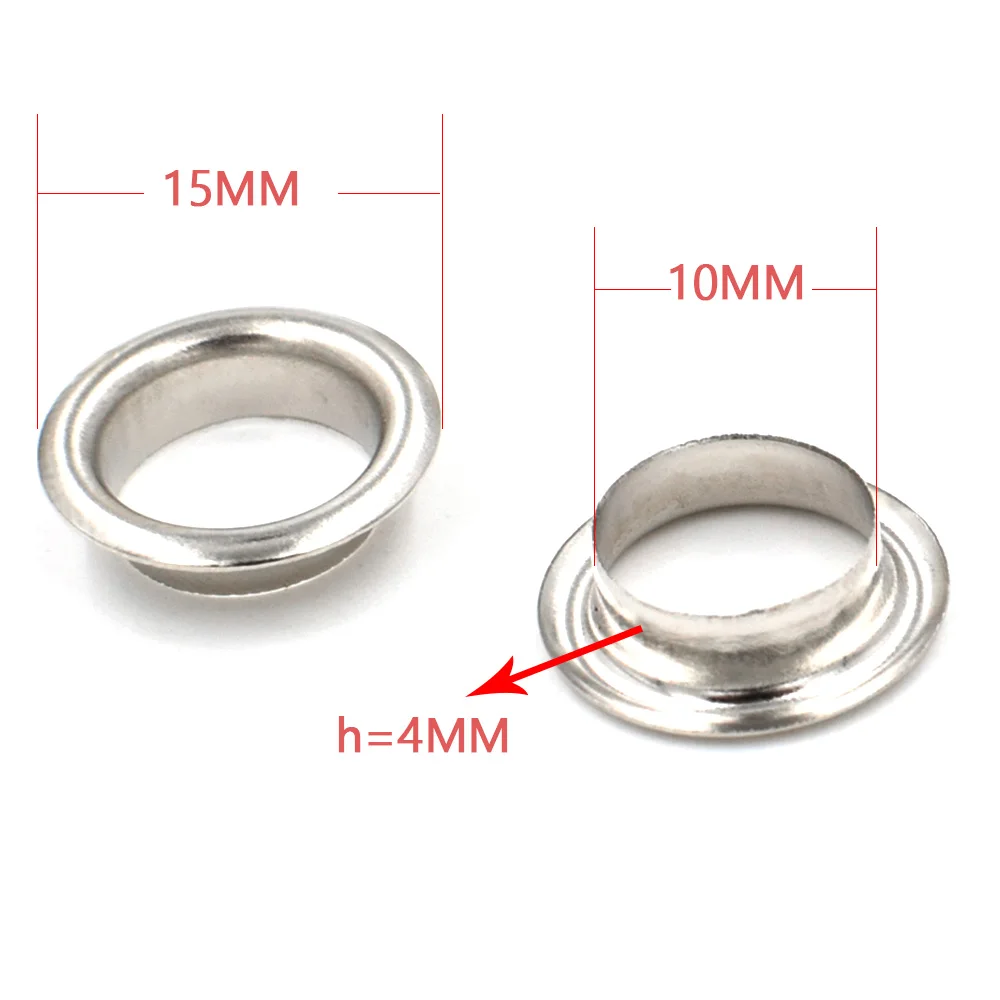 

200 Sets Eyelets Inner Diameter 10 MM Metal Rivet Sewing Patches /Clothes /Bags/ Shoes Accessories Buckle