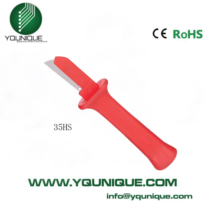 German Type Electrical Insulation Cable Stripping Knife Pliers, Insulated Handle Cable Cutter