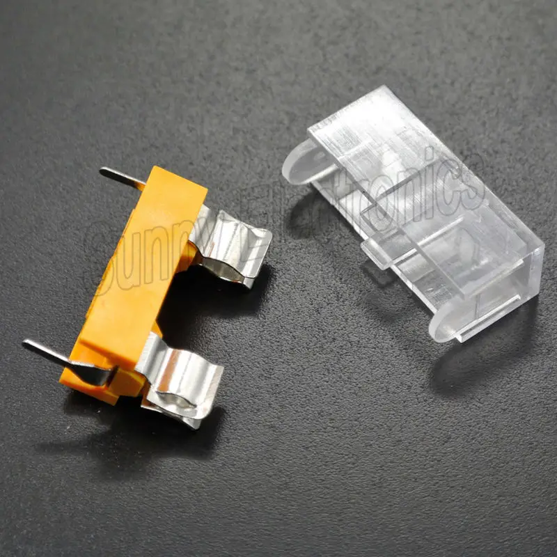 10 sztuk 5*20mm bezpiecznik szklany uchwyt przezroczysty uchwyt z przezroczystą pokrywą bloki bezpieczników 5X20mm ubezpieczenia nagłówek