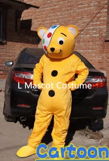 Pudsey Bear mascot costume Adult Size ! Christmas Fancy dress, factory direct