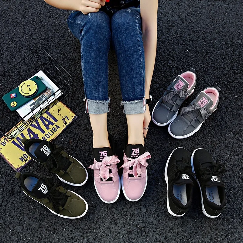 

Height Increasi Korean Shoes Woman Students Foot Scrub Leather Soft Bottom Shoes Flat Walking Shoes Increased Harajuku