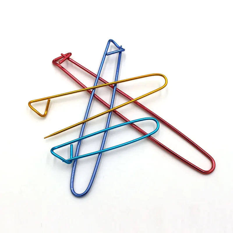 5 pieces 4size Aluminum Knitting Crochet Locking Stitch  holders Needle Clip Markers Holder Sewing Accessories Weaving tools