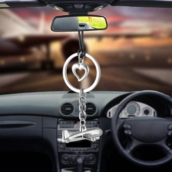 Car Pendant Airplane aircraft with Star Heart Angel Ornaments Automobiles Rearview Mirror Suspension Decoration Accessories Gift