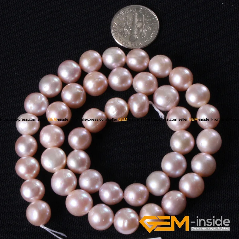 Pearl: 10-11mm Natural Freshwater Pearl Beads Strand 15\