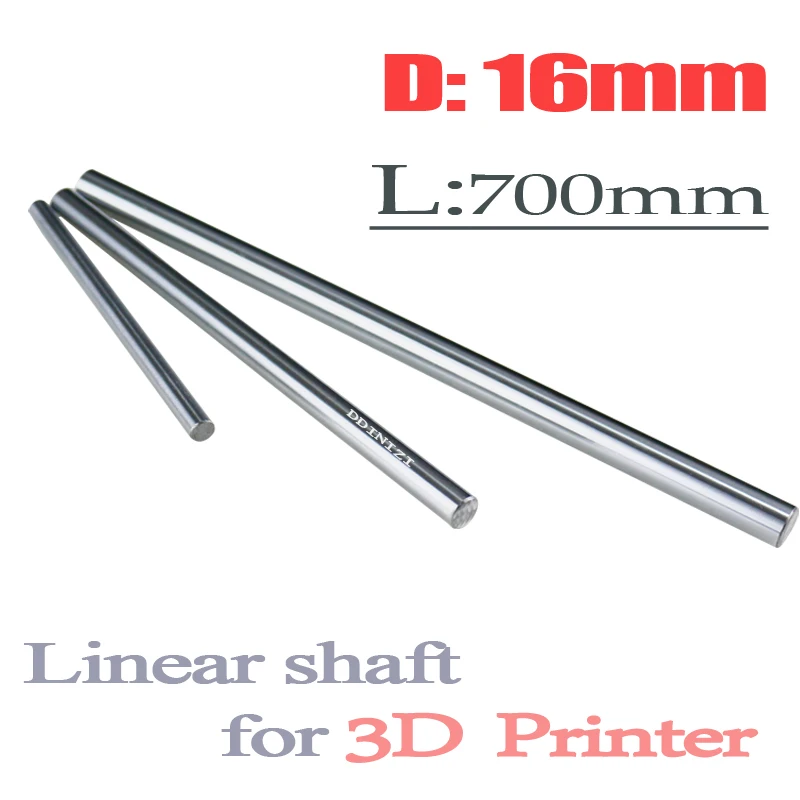 

3D printer rod shaft WCS 16mm linear shaft 700mm chrome plated linear motion rail round rod shaft CNC parts SFC16