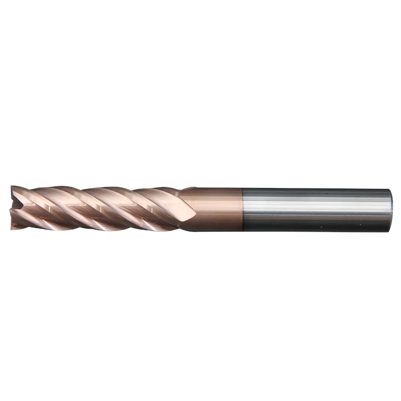 ZGT Metal Cutter Milling Tools HRC60 4 Flute Cnc Tungsten Steel Milling Cutter Alloy Carbide Endmill 1mm 2mm 3mm 4mm 5mm 6mm 8mm