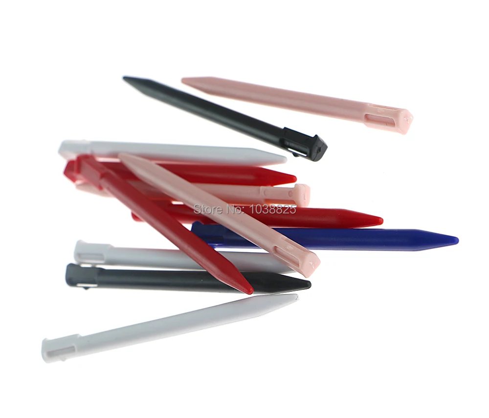 قلم بلاستيكي بشاشة تعمل باللمس لقلم لمس نيتندوا 3DS ، قلم وردي ، أسود ، أبيض ، أحمر ، أزرق ، 5 في اللوت