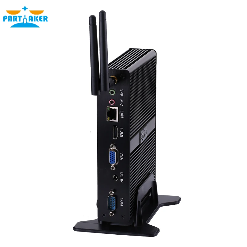 Partaker Tanpa Kipas Mini PC Quad Core J1900 dengan 2 COM Port Garansi 3 Tahun Gratis Pengiriman DHL