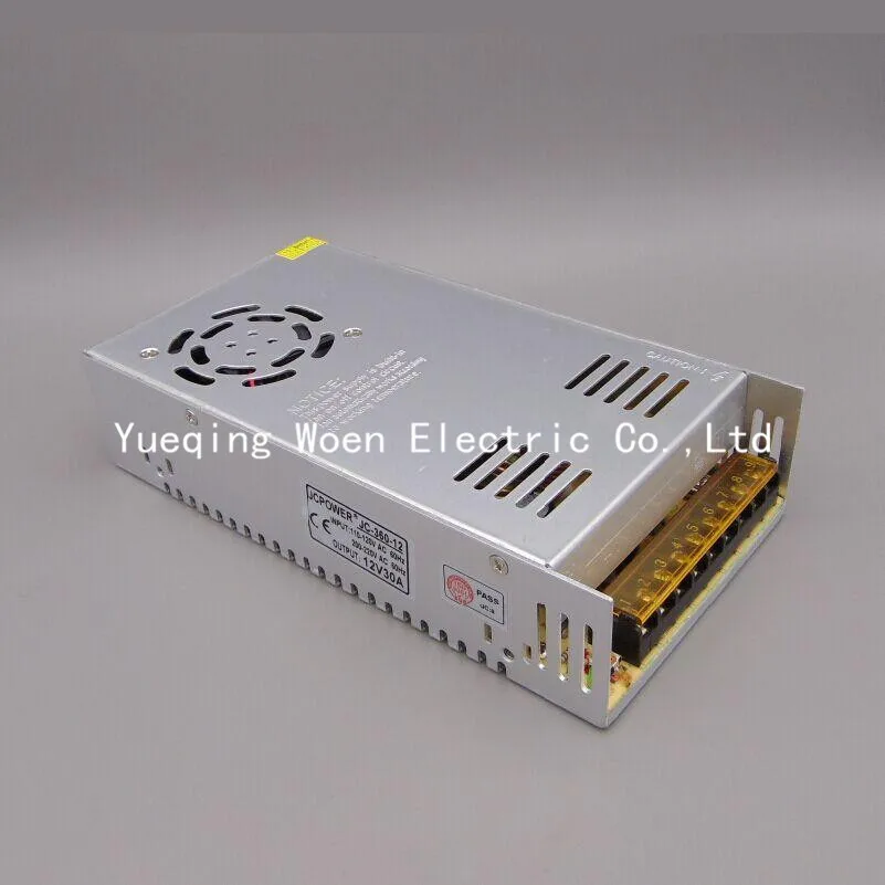 S-360-12 switch 12VDC 30A 360W transformer power supply 12V 30A 360W LED switching power supply