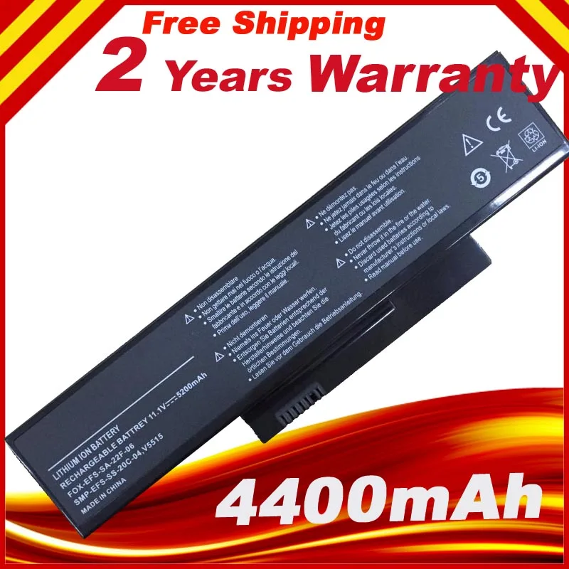 5200mAh Laptop Battery For Fujitsu V5515 V5535 V5555 V6515